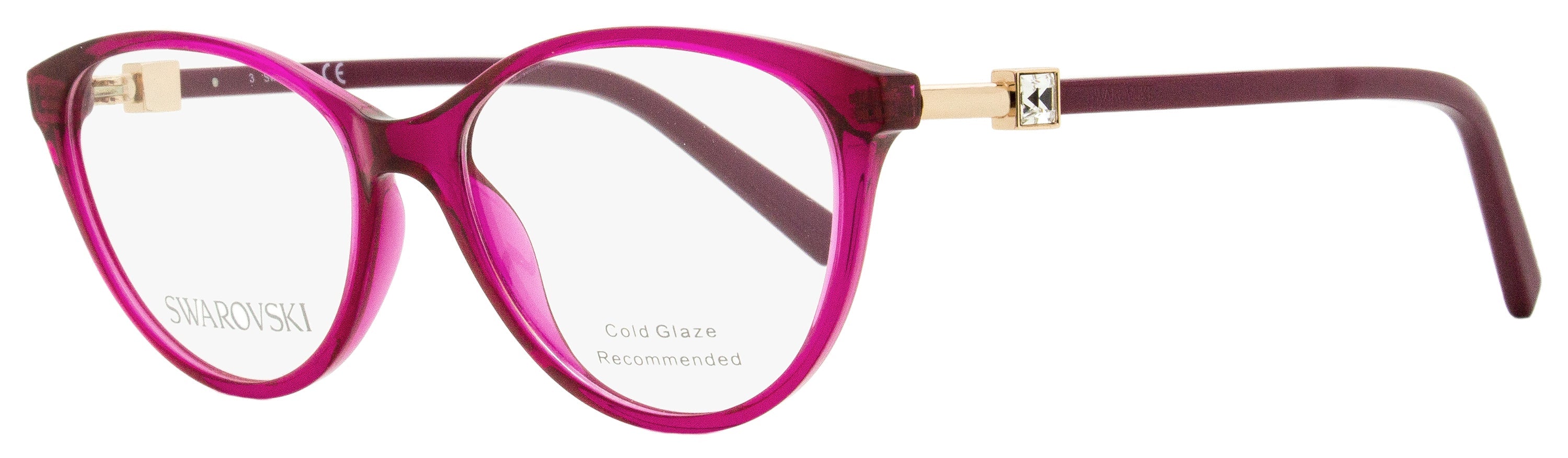 Swarovski Oval Eyeglasses SK5415 066 Red/Gold 53mm Red Gold
