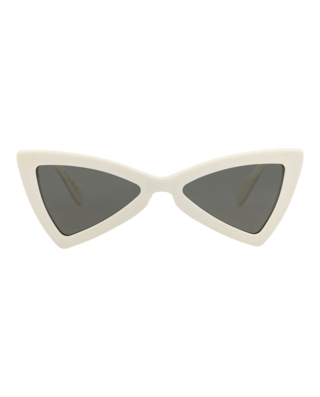 Saint Laurent Womens Cat Eye White White Grey Fashion Designer Eyewear