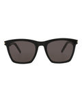 Saint Laurent Mens Square/Rectangle Black Black Grey Fashion Designer Eyewear