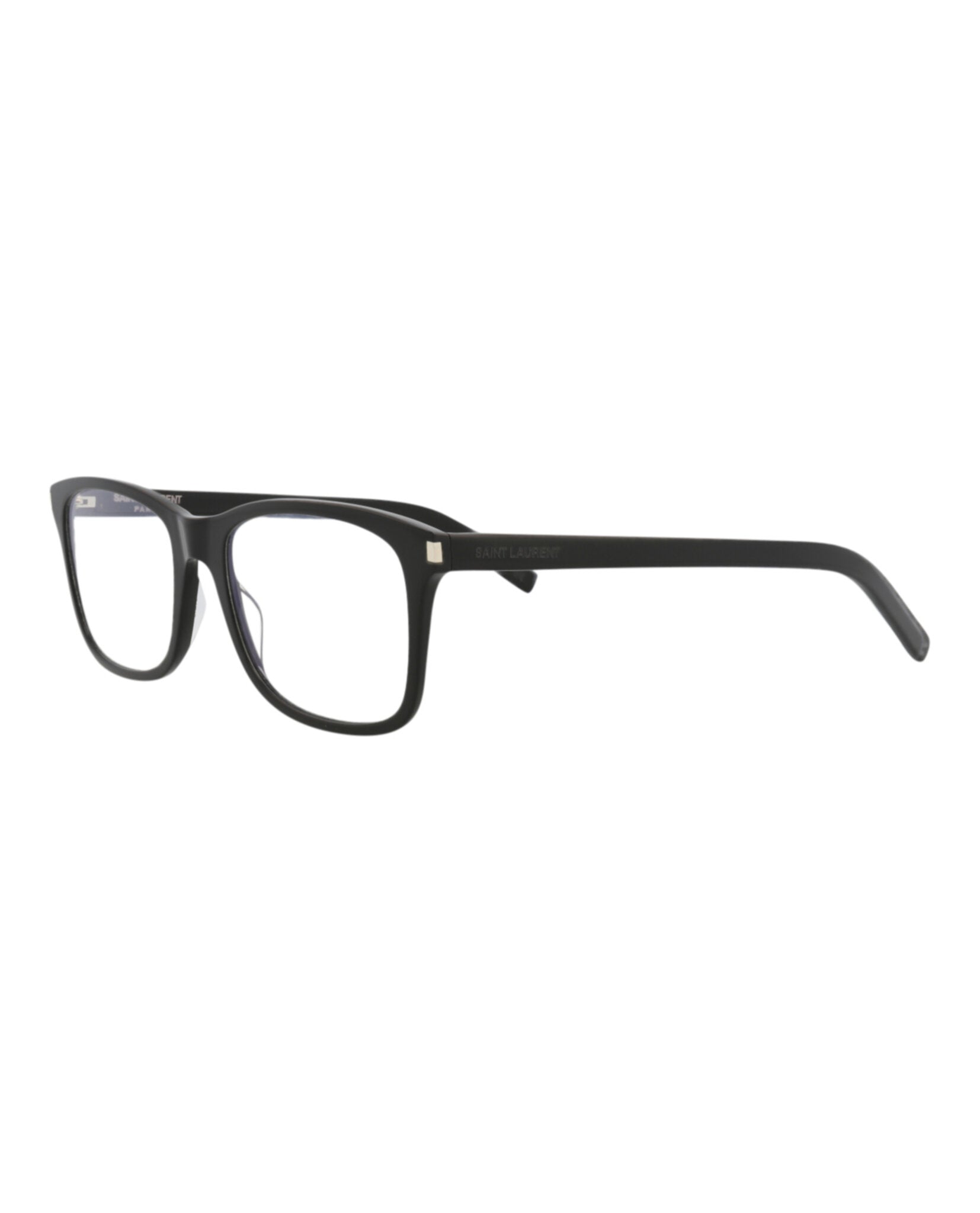 Saint Laurent Unisex Square/Rectangle Black Black Transparent Fashion Designer Eyewear