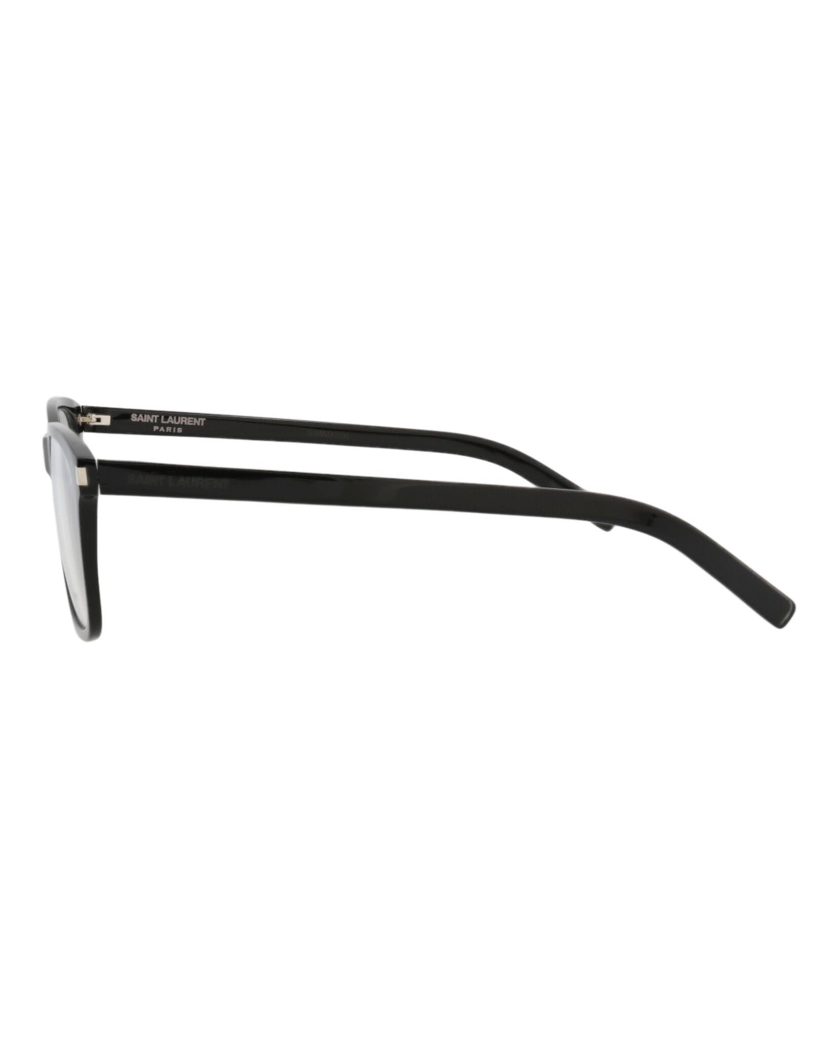 Saint Laurent Unisex Square/Rectangle Black Black Transparent Fashion Designer Eyewear