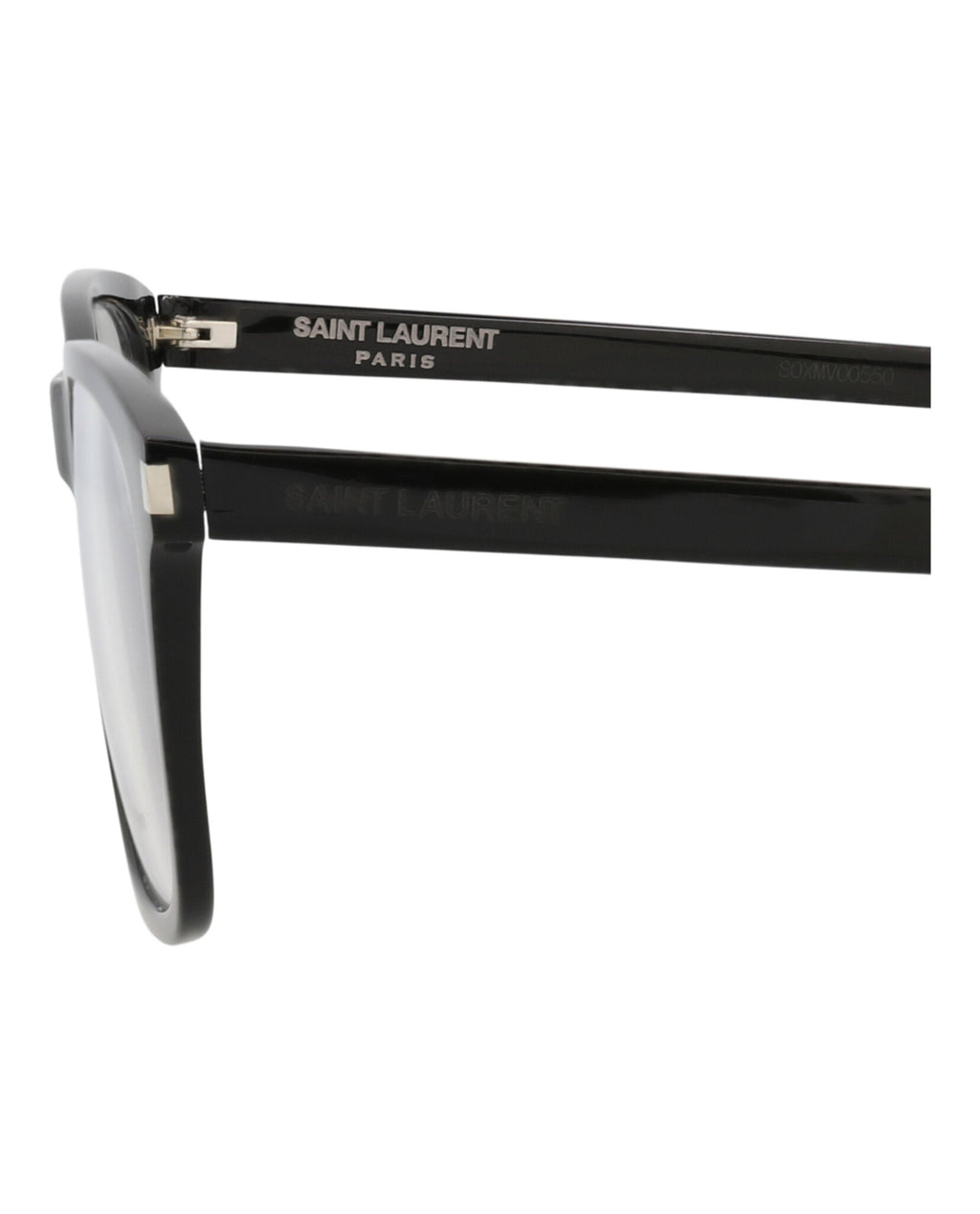 Saint Laurent Unisex Square/Rectangle Black Black Transparent Fashion Designer Eyewear