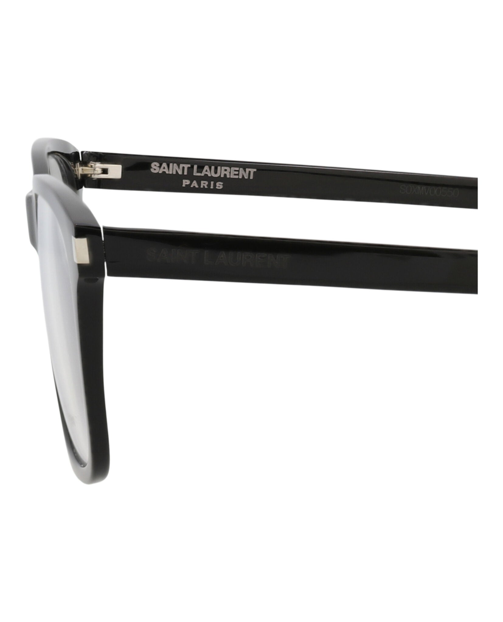 Saint Laurent Unisex Square/Rectangle Black Black Transparent Fashion Designer Eyewear