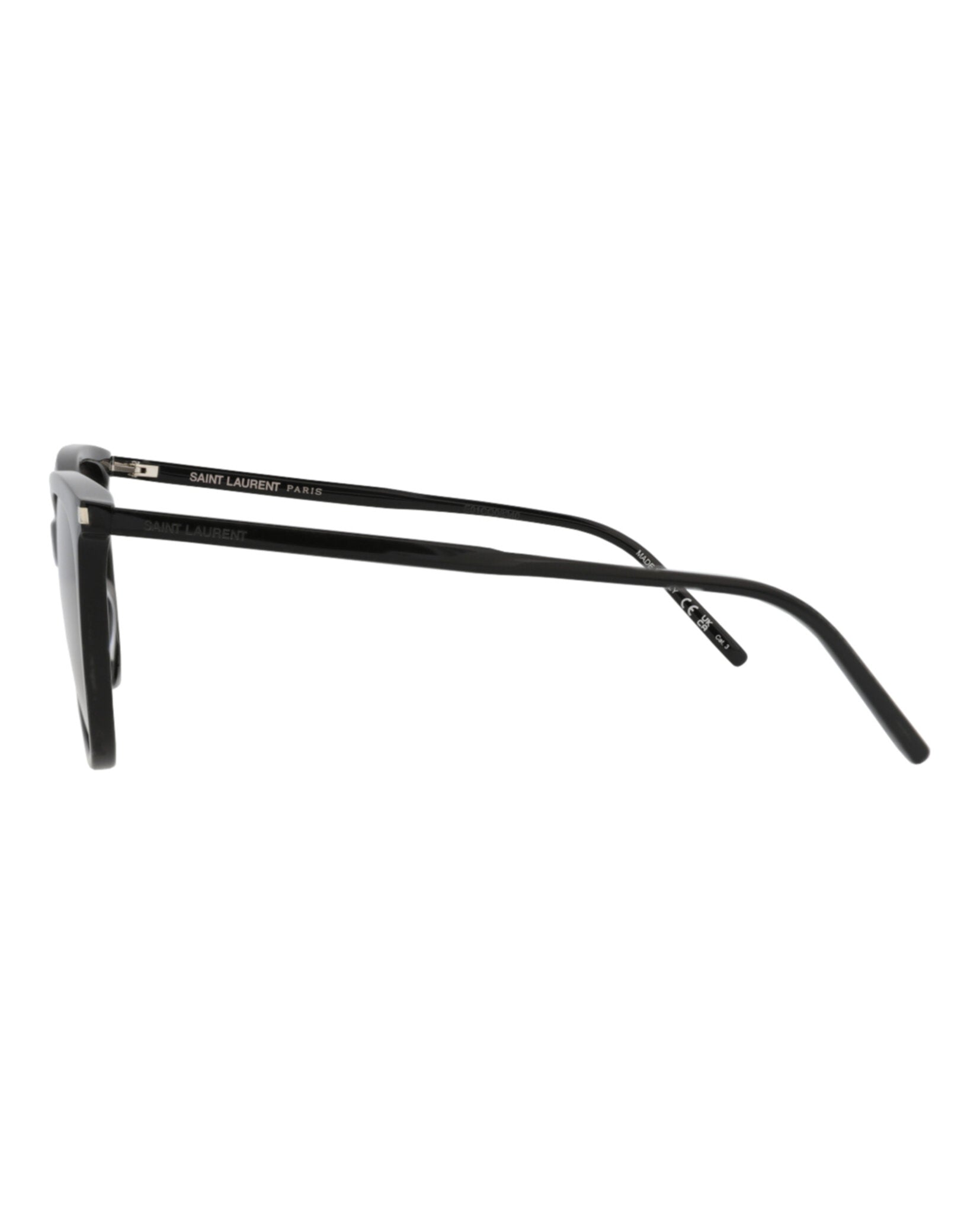 Saint Laurent Womens Cat Eye Black Black Black Fashion Designer Eyewear