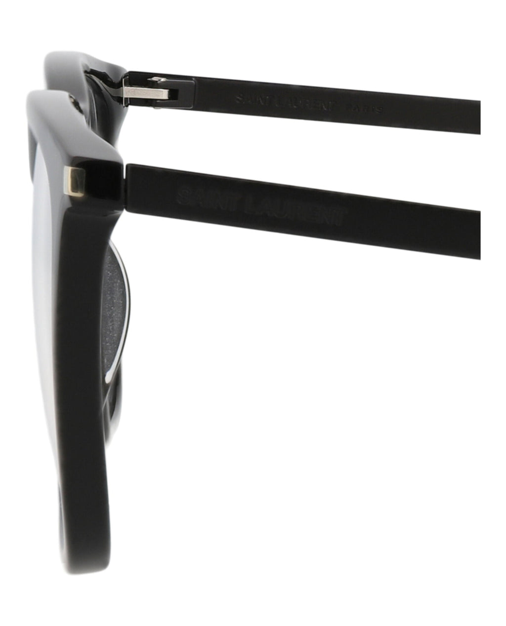Saint Laurent Mens Square/Rectangle Black Black Transparent Fashion Designer Eyewear