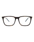 Saint Laurent Mens Square/Rectangle Havana Silver Transparent Fashion Designer Eyewear