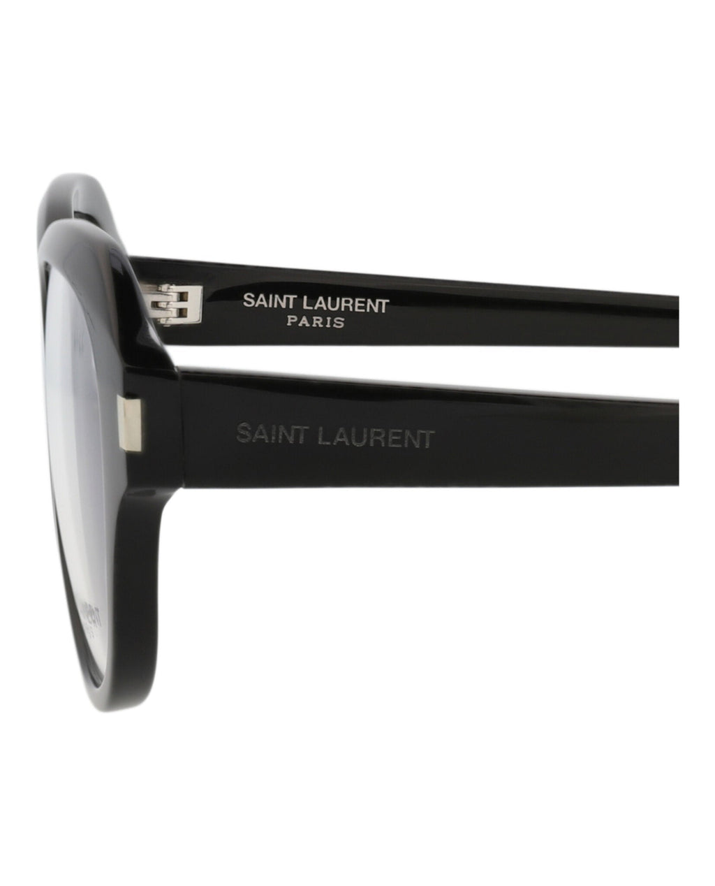 Saint Laurent Unisex Round/Oval Black Black Transparent Fashion Designer Eyewear