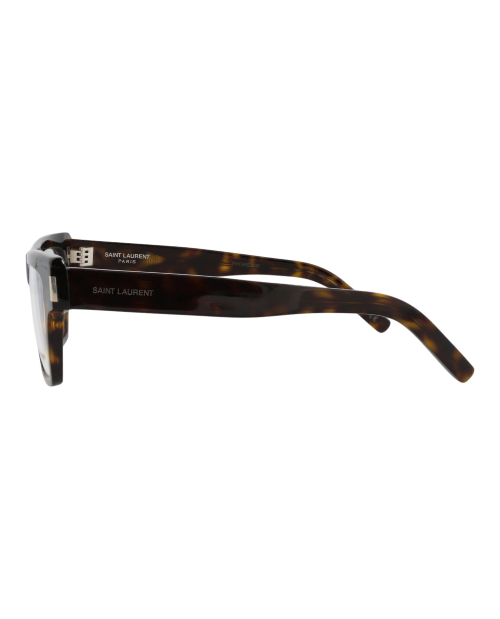 Saint Laurent Mens Square/Rectangle Havana Havana Transparent Fashion Designer Eyewear