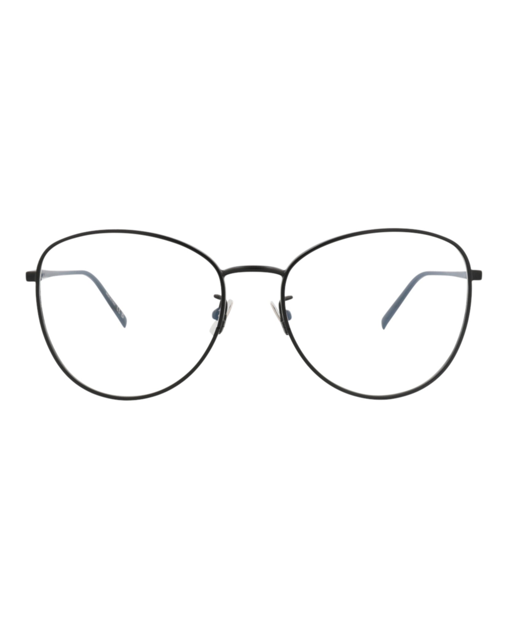 Saint Laurent Womens Cat Eye Black Black Transparent Fashion Designer Eyewear