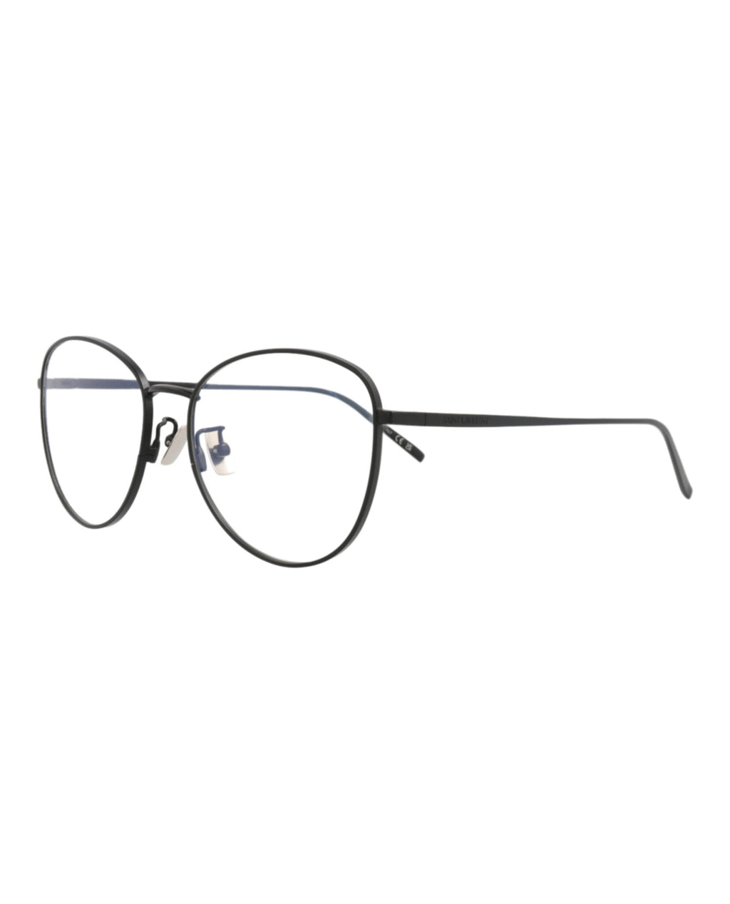 Saint Laurent Womens Cat Eye Black Black Transparent Fashion Designer Eyewear