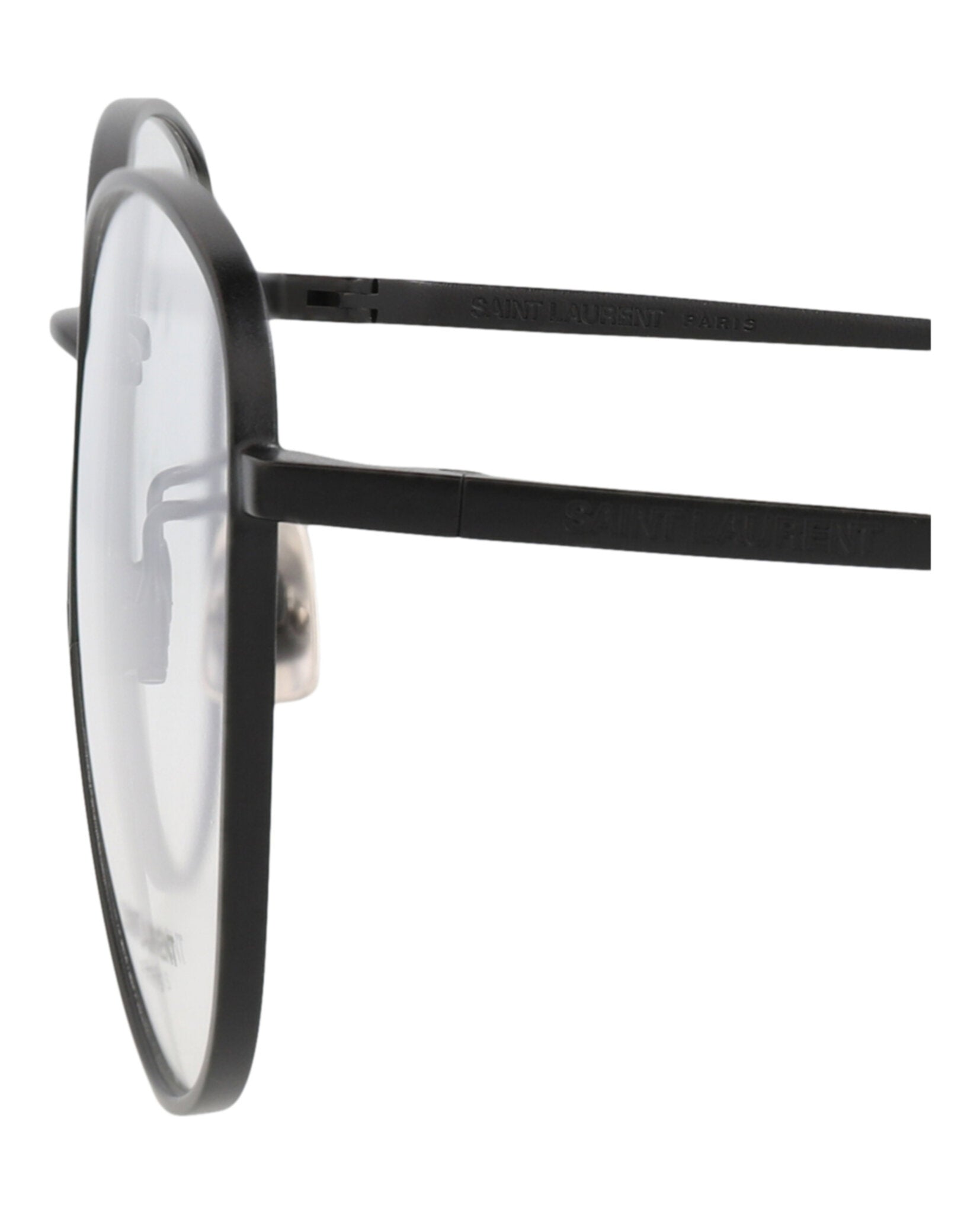 Saint Laurent Womens Cat Eye Black Black Transparent Fashion Designer Eyewear