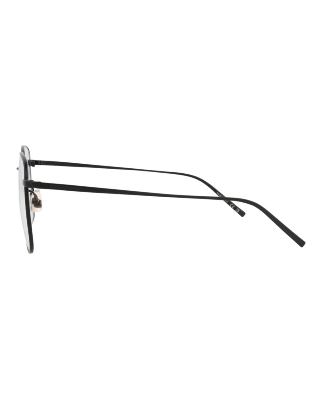 Saint Laurent Unisex Square/Rectangle Black Black Transparent Fashion Designer Eyewear