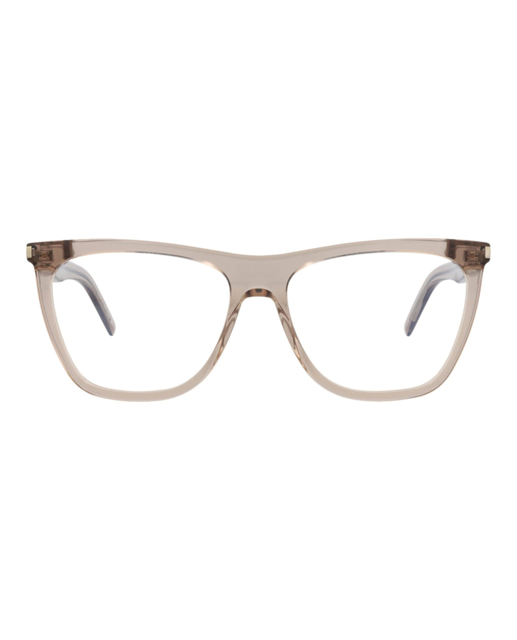 Saint Laurent Womens Square/Rectangle Brown Brown Transparent Fashion Designer Eyewear