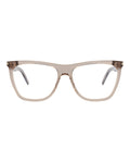Saint Laurent Womens Square/Rectangle Brown Brown Transparent Fashion Designer Eyewear