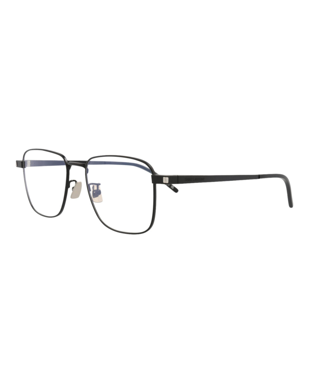 Saint Laurent Mens Square/Rectangle Black Black Transparent Fashion Designer Eyewear