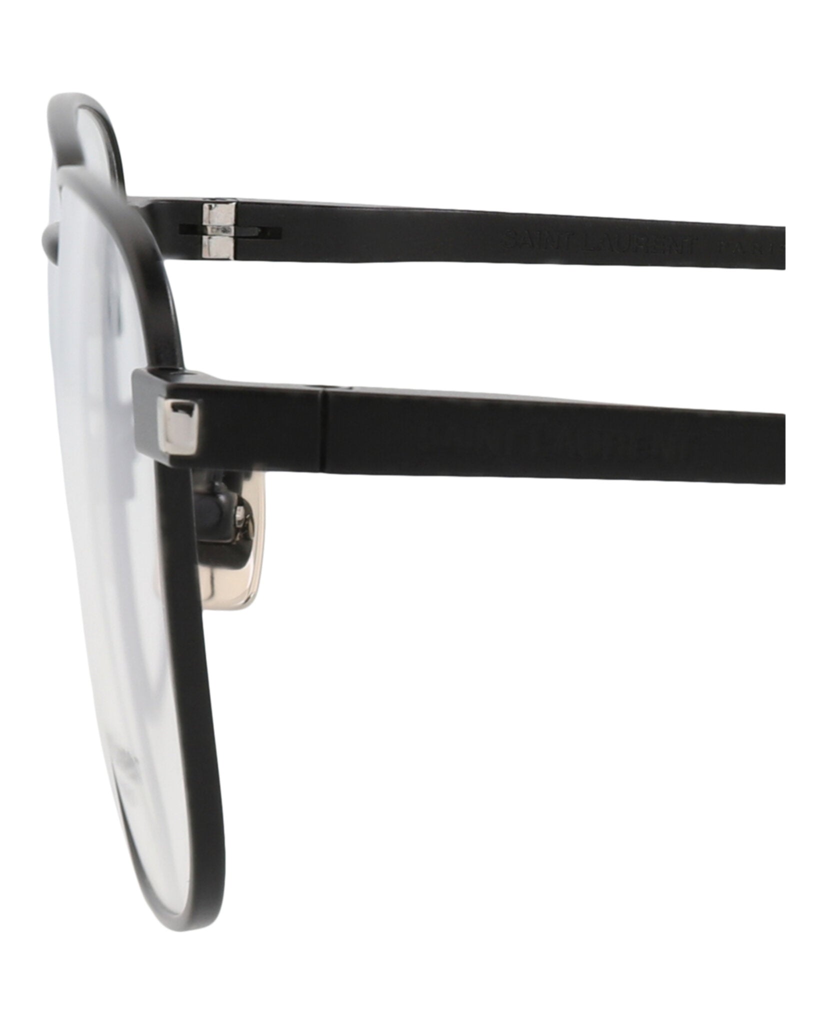 Saint Laurent Mens Square/Rectangle Black Black Transparent Fashion Designer Eyewear