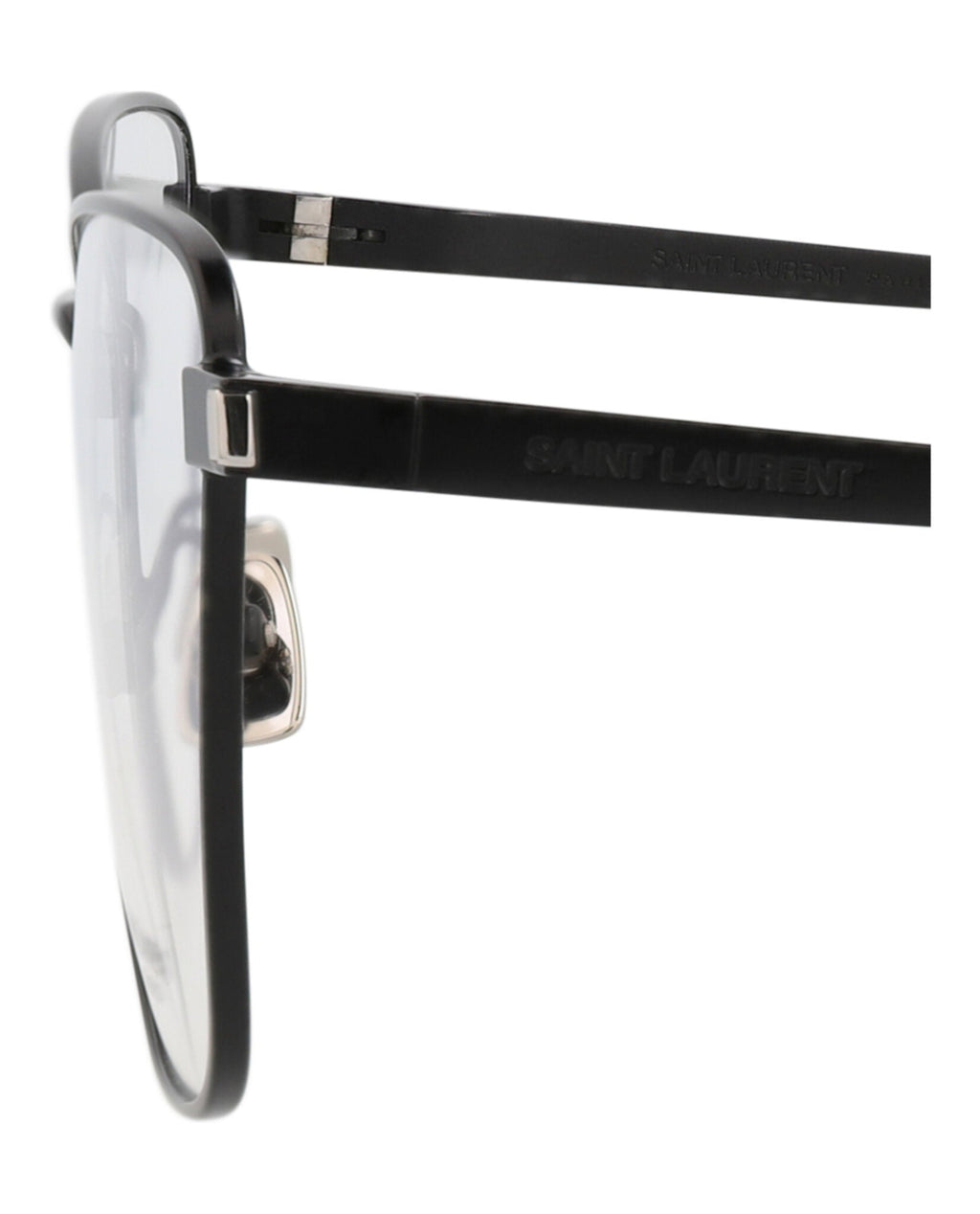 Saint Laurent Womens Cat Eye Black Black Transparent Fashion Designer Eyewear
