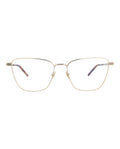 Saint Laurent Womens Cat Eye Gold Gold Transparent Fashion Designer Eyewear