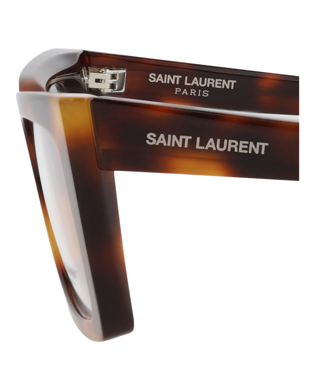 Saint Laurent Womens Cat Eye Havana Havana Transparent Fashion Designer Eyewear