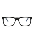 Saint Laurent Unisex Square/Rectangle Black Black Transparent Fashion Designer Eyewear