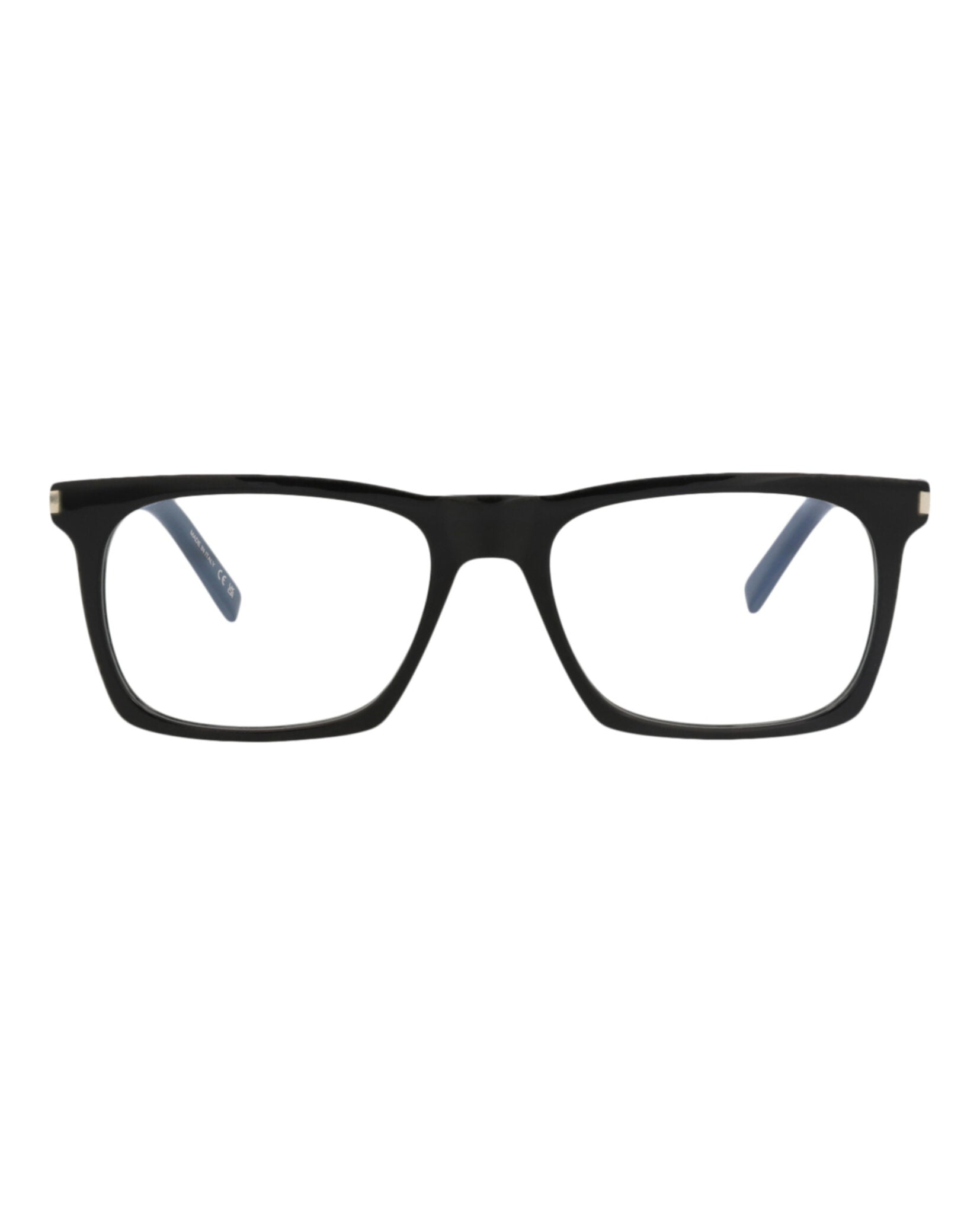 Saint Laurent Unisex Square/Rectangle Black Black Transparent Fashion Designer Eyewear