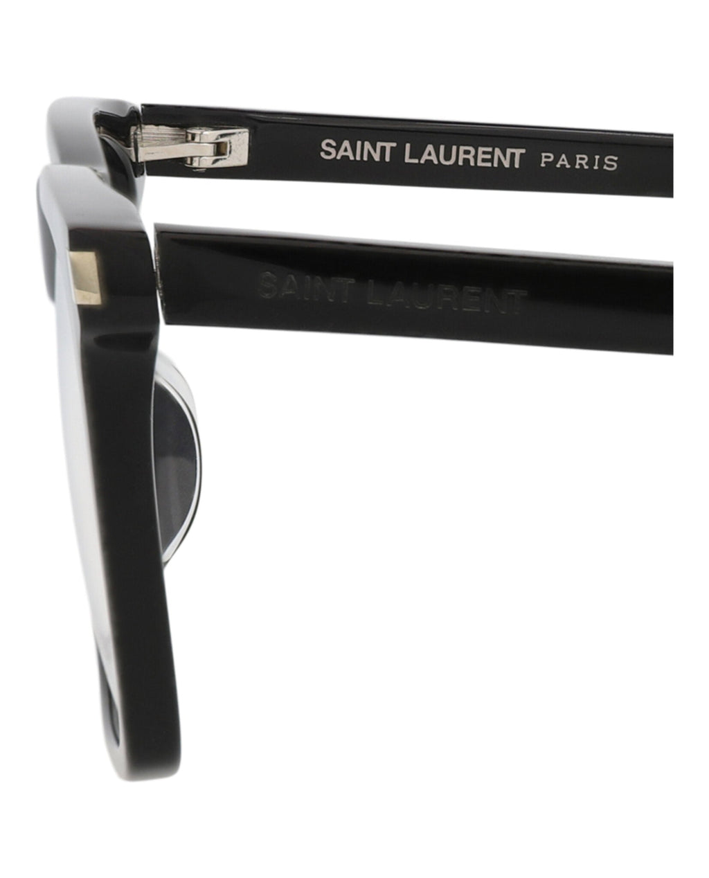 Saint Laurent Unisex Square/Rectangle Black Black Transparent Fashion Designer Eyewear