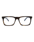 Saint Laurent Unisex Square/Rectangle Havana Havana Transparent Fashion Designer Eyewear