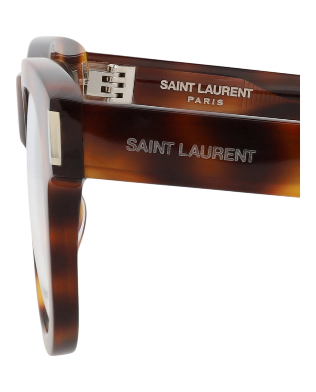 Saint Laurent Unisex Round/Oval Havana Havana Transparent Fashion Designer Eyewear