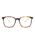 Saint Laurent Womens Square/Rectangle Havana Gold Transparent Fashion Designer Eyewear