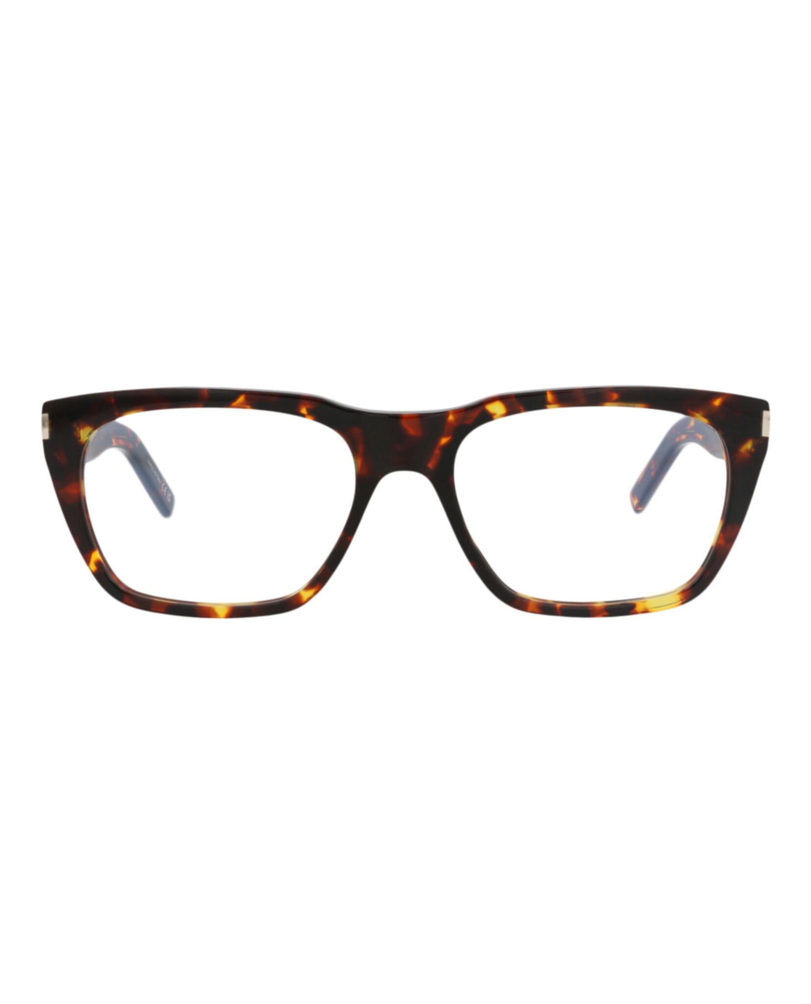 Saint Laurent Mens Square/Rectangle Havana Havana Transparent Fashion Designer Eyewear