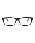 Saint Laurent Mens Square/Rectangle Black Crystal Transparent Fashion Designer Eyewear