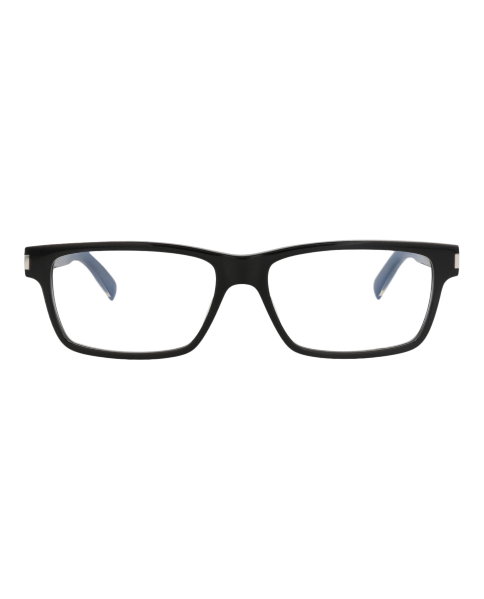 Saint Laurent Mens Square/Rectangle Black Crystal Transparent Fashion Designer Eyewear