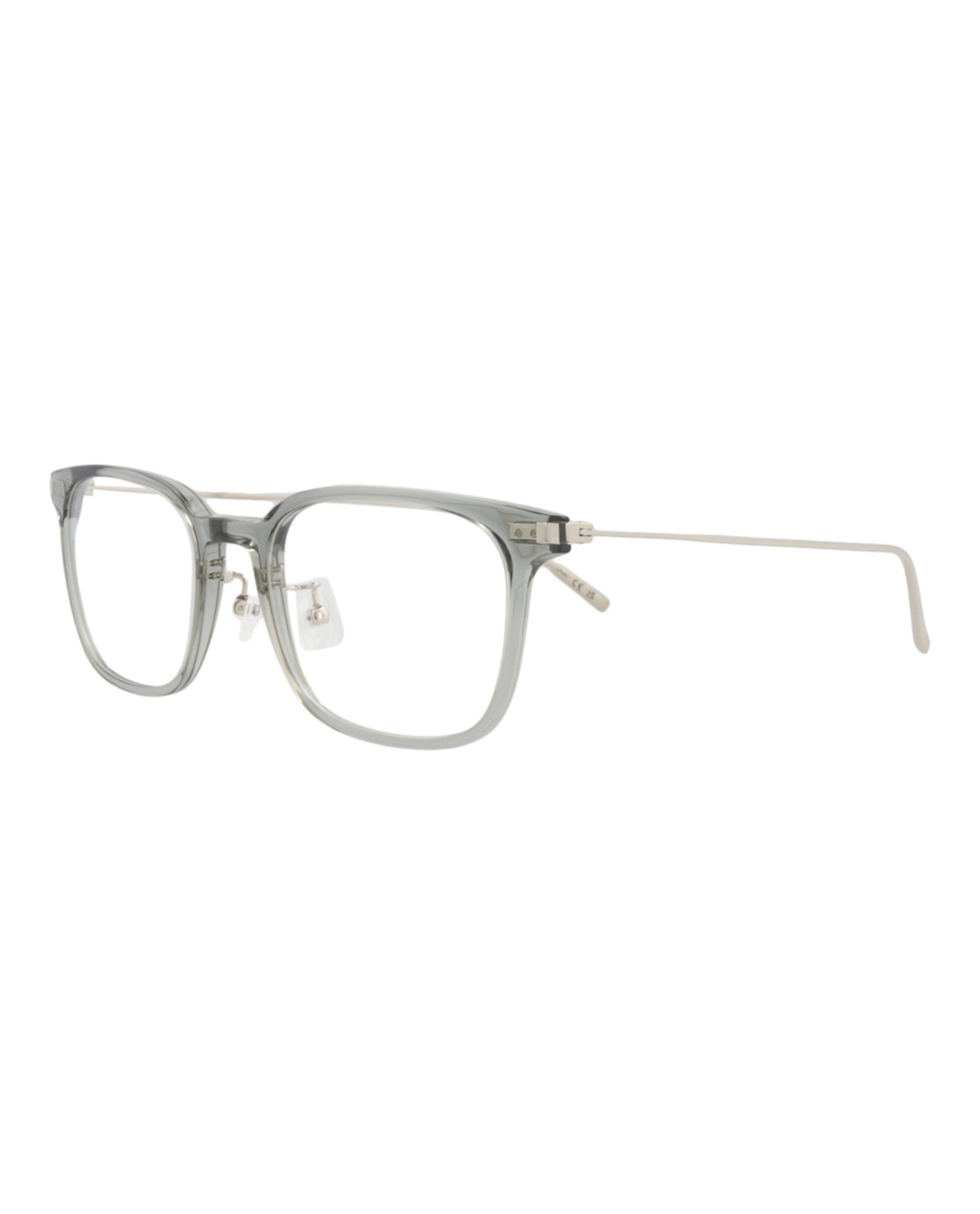 Saint Laurent Unisex Square/Rectangle Grey Silver Transparent Fashion Designer Eyewear