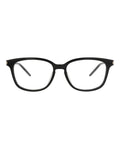 Saint Laurent Unisex Square/Rectangle Black Silver Transparent Fashion Designer Eyewear