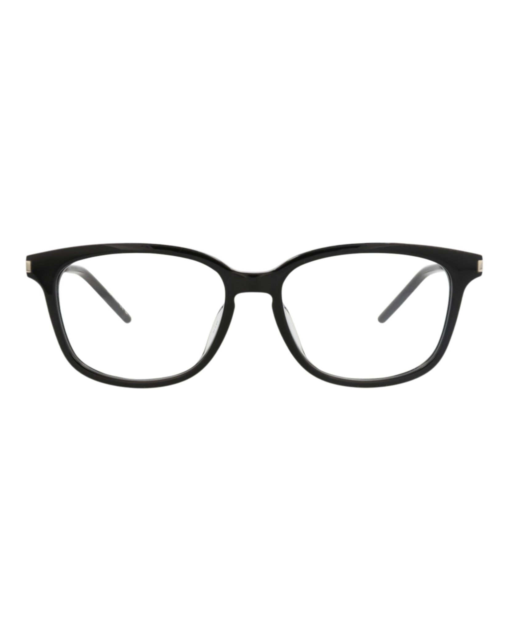 Saint Laurent Unisex Square/Rectangle Black Silver Transparent Fashion Designer Eyewear