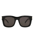 Saint Laurent Womens Square/Rectangle Black Black Black Fashion Designer Eyewear