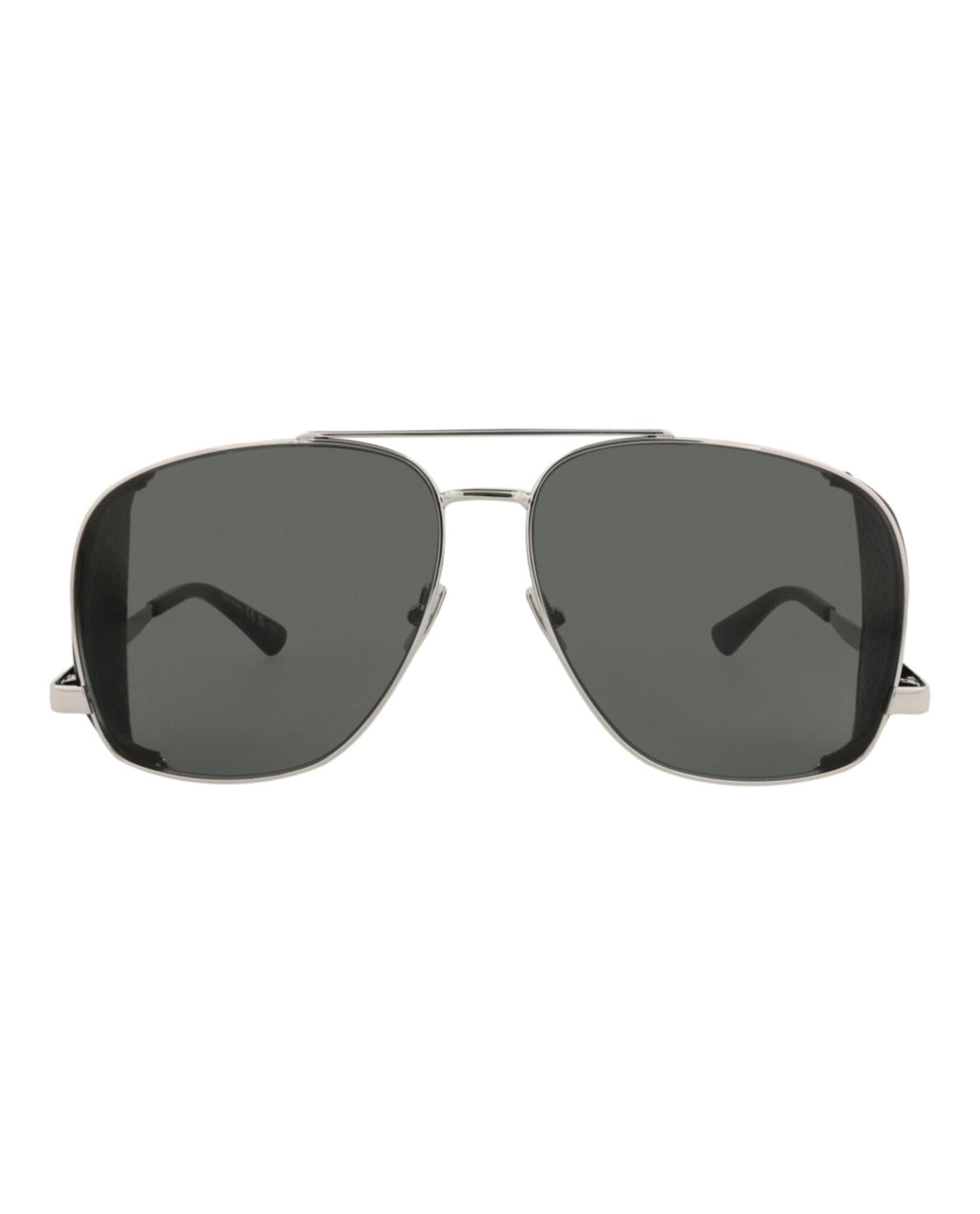 Saint Laurent Mens Aviator Silver Silver Grey Fashion Designer Eyewear