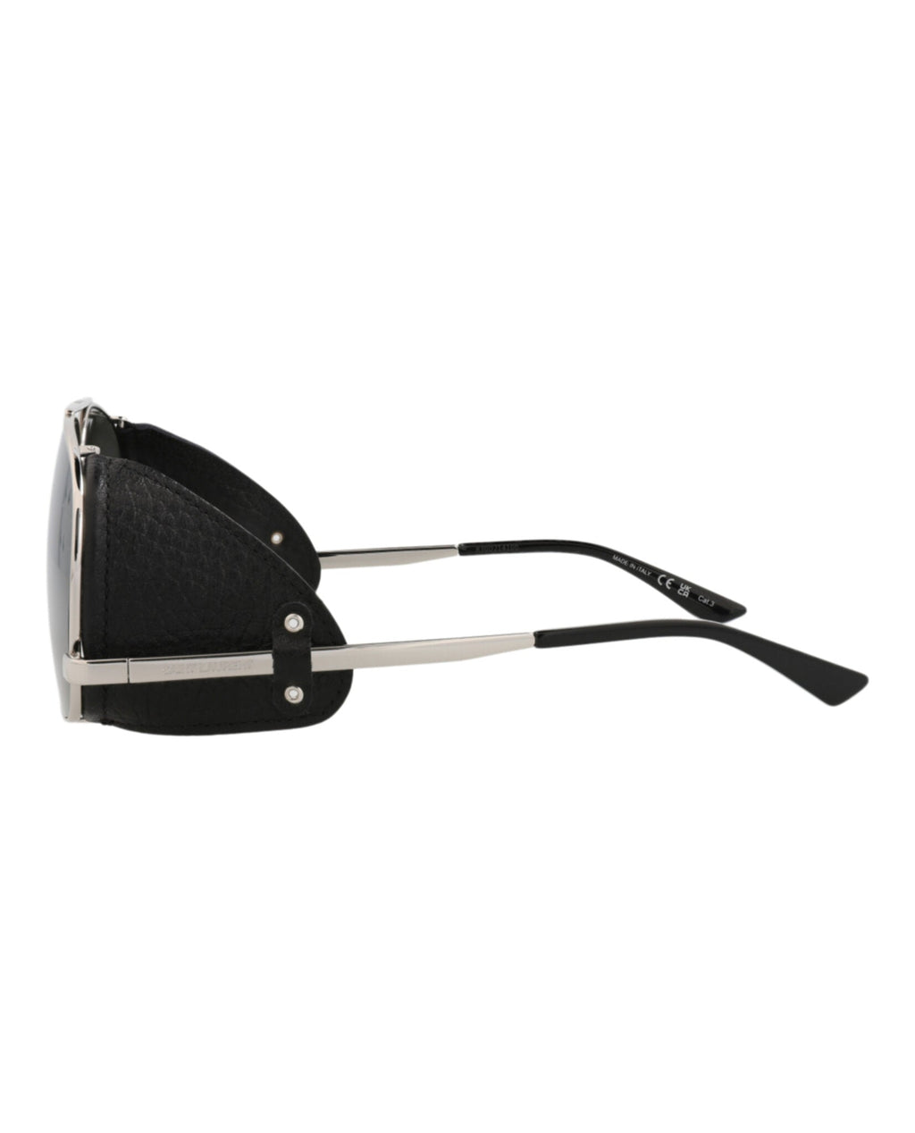 Saint Laurent Mens Aviator Silver Silver Grey Fashion Designer Eyewear