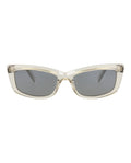 Saint Laurent Womens Cat Eye Beige Beige Silver Fashion Designer Eyewear