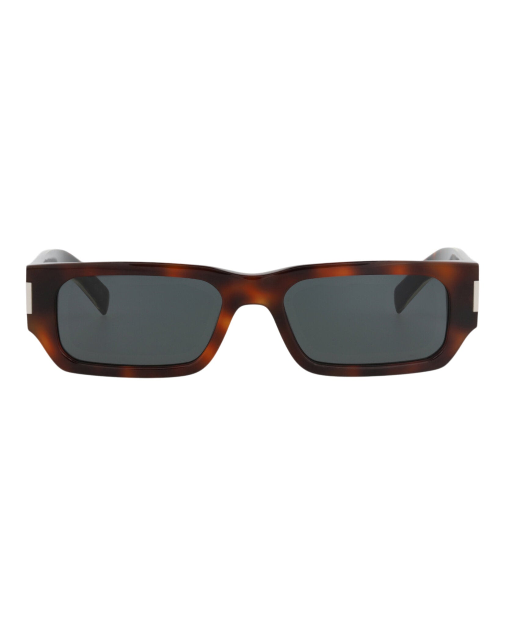Saint Laurent Unisex Square/Rectangle Havana Crystal Black Fashion Designer Eyewear
