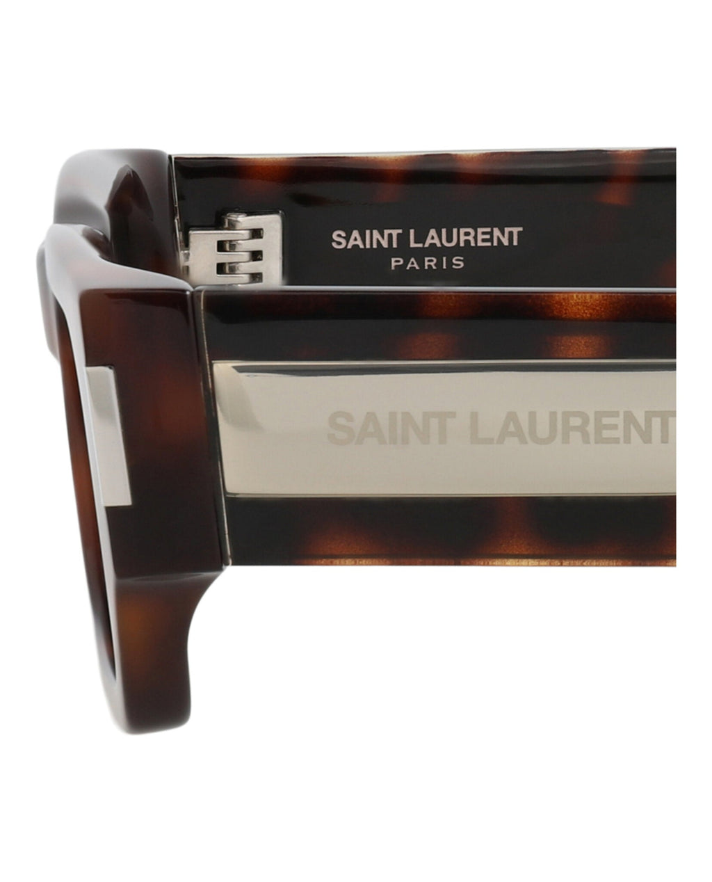 Saint Laurent Unisex Square/Rectangle Havana Crystal Black Fashion Designer Eyewear