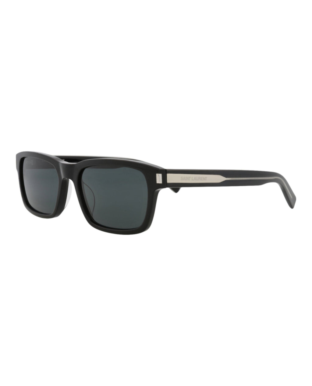 Saint Laurent Mens Square/Rectangle Black Crystal Black Fashion Designer Eyewear
