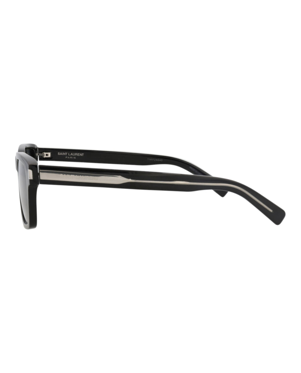 Saint Laurent Mens Square/Rectangle Black Crystal Black Fashion Designer Eyewear
