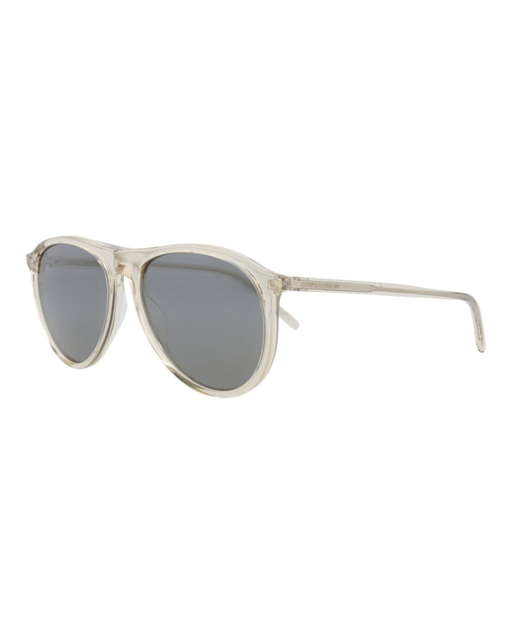 Saint Laurent Unisex Aviator Beige Beige Silver Fashion Designer Eyewear