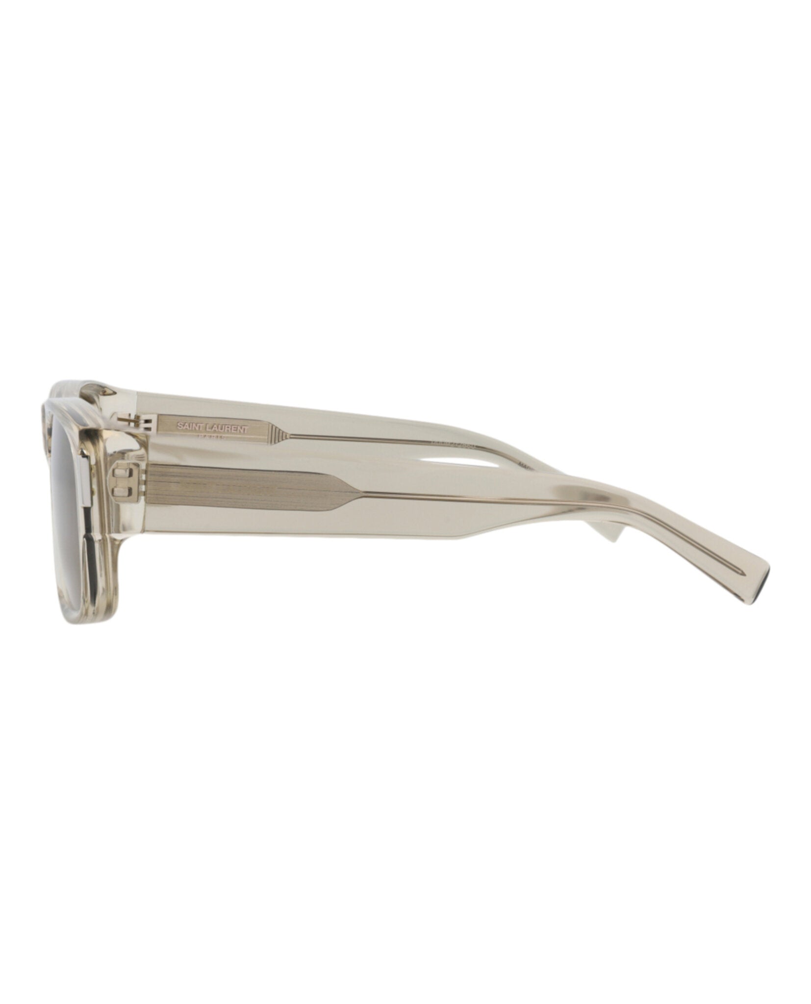Saint Laurent Mens Square/Rectangle Beige Beige Brown Fashion Designer Eyewear
