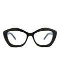 Saint Laurent Womens Cat Eye Black Black Transparent Fashion Designer Eyewear
