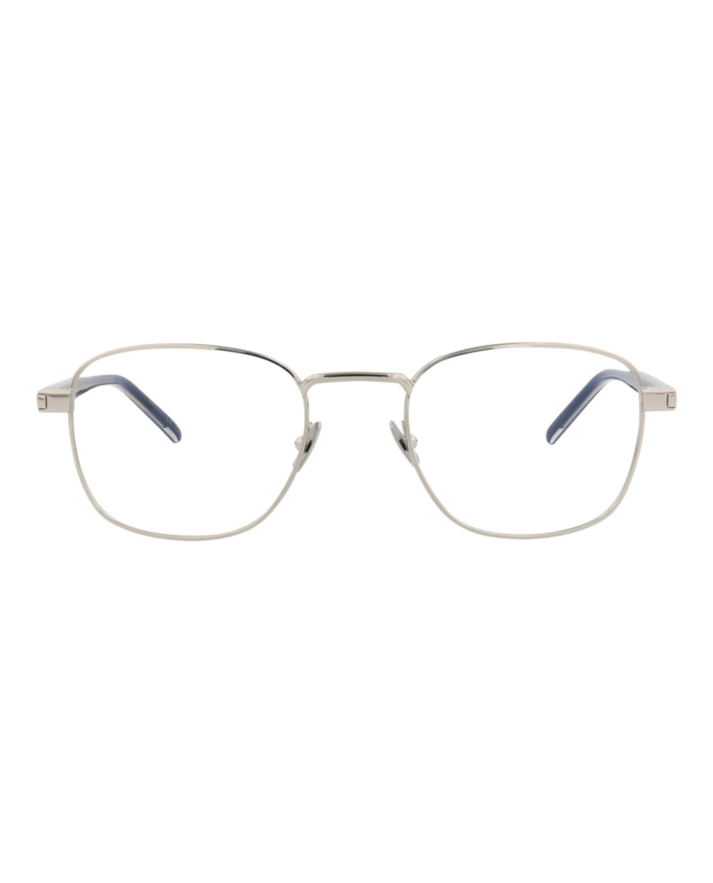 Saint Laurent Unisex Square/Rectangle Silver Crystal Transparent Fashion Designer Eyewear