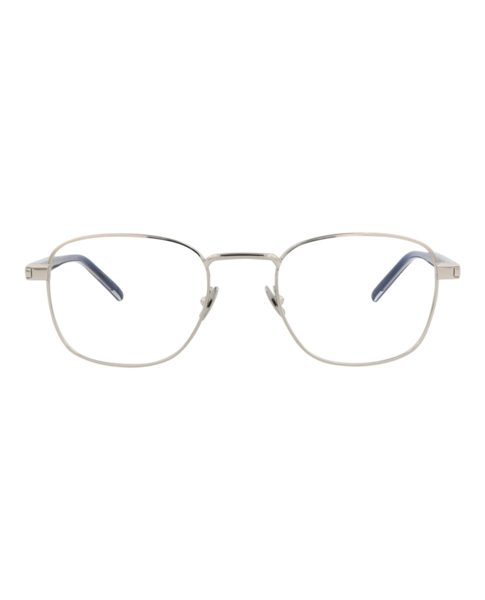 Saint Laurent Unisex Square/Rectangle Silver Crystal Transparent Fashion Designer Eyewear
