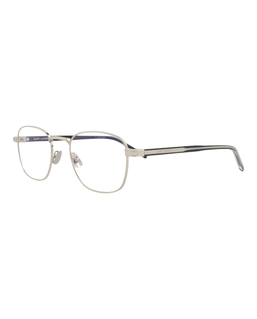 Saint Laurent Unisex Square/Rectangle Silver Crystal Transparent Fashion Designer Eyewear