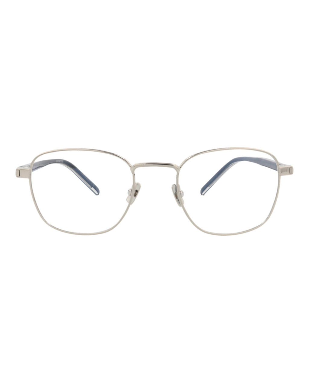 Saint Laurent Unisex Square/Rectangle Silver Crystal Transparent Fashion Designer Eyewear